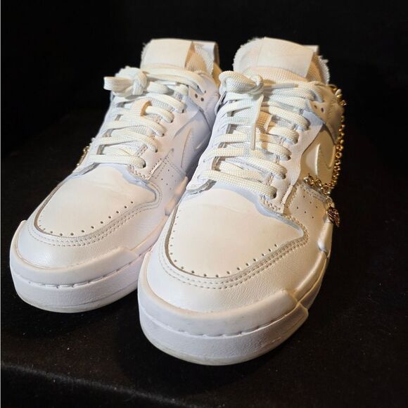 Nike Af1 Women's 7.5 with Gold Accents - Picture 5 of 9